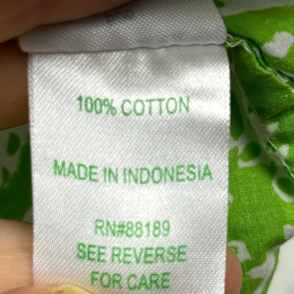 LILLY PULITZER Womens ¾ Sleeve Cotton Popover Blouse Top Sz S Beachy Coastal - Picture 6 of 9